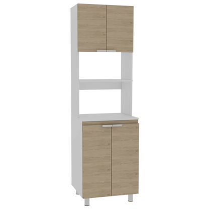 Módulo Microondas Nimora Rovere Beige Y Blanco