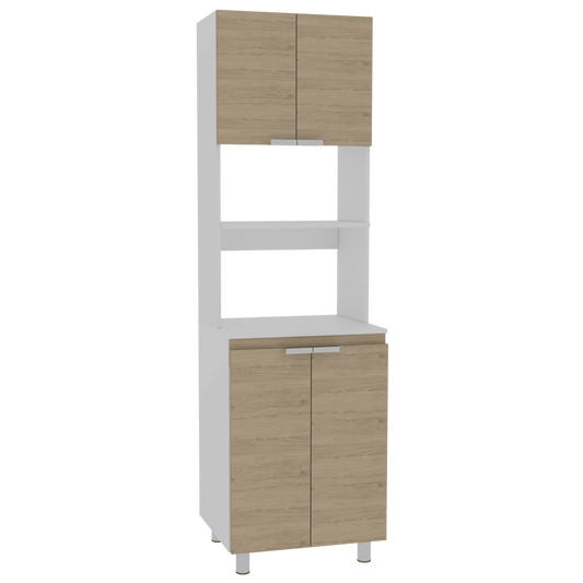 Módulo Microondas Nimora Rovere Beige Y Blanco