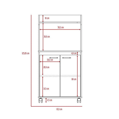 Módulo Microondas Treinth Rovere Y Blanco
