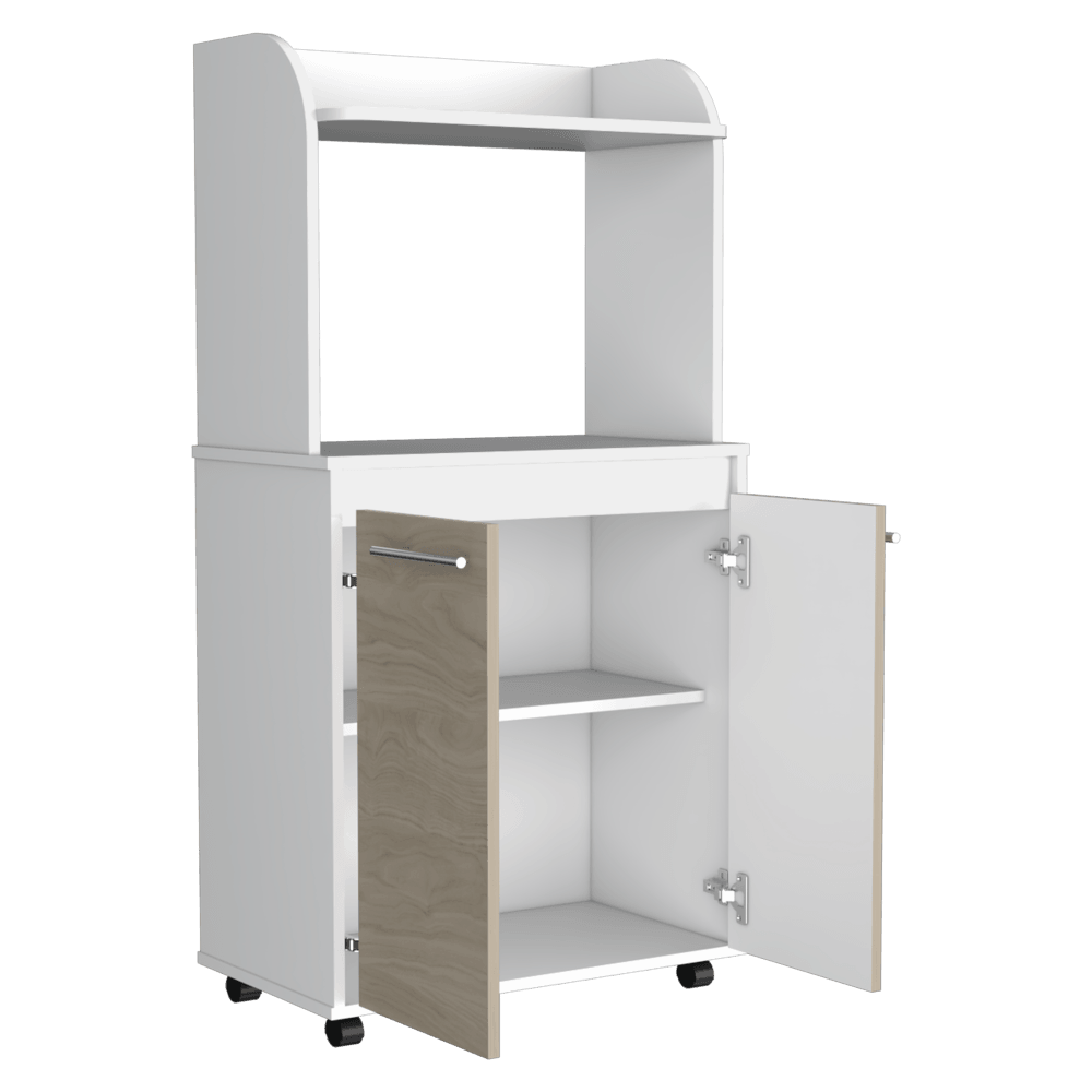 Módulo Microondas Treinth Rovere Y Blanco