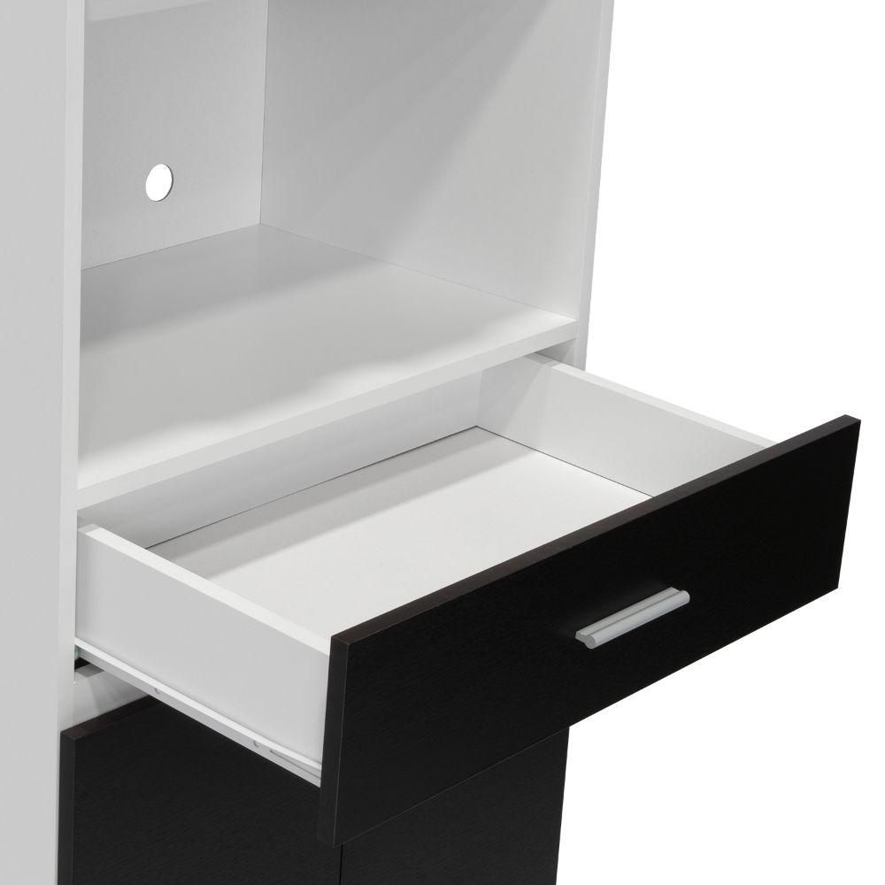 Modulo Microondas Tavona  Blanco Y Wengue