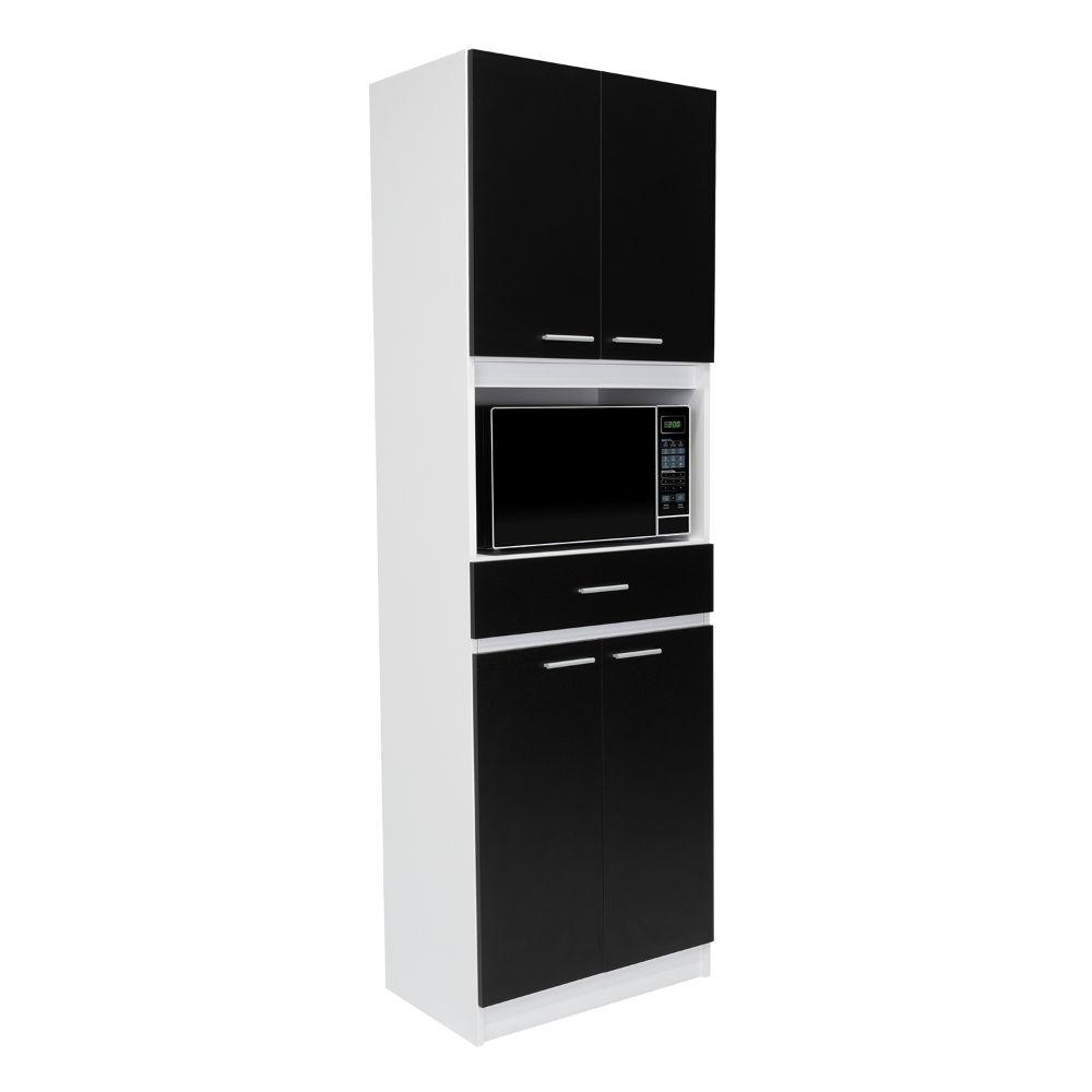 Modulo Microondas Tavona  Blanco Y Wengue