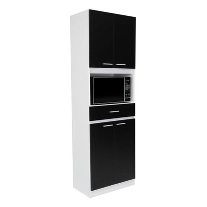Modulo Microondas Tavona  Blanco Y Wengue