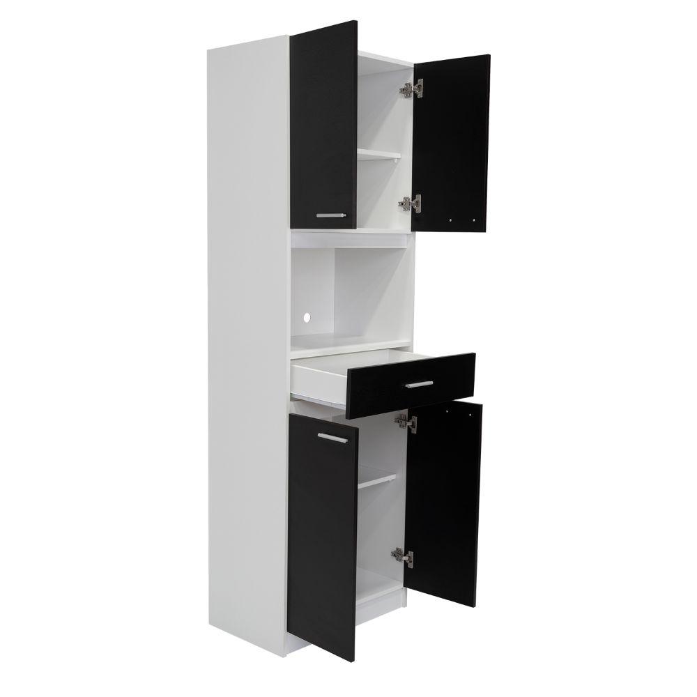 Modulo Microondas Tavona  Blanco Y Wengue