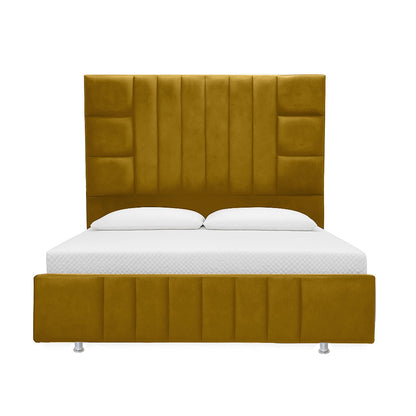 Cama Queen Fiora  Mostaza