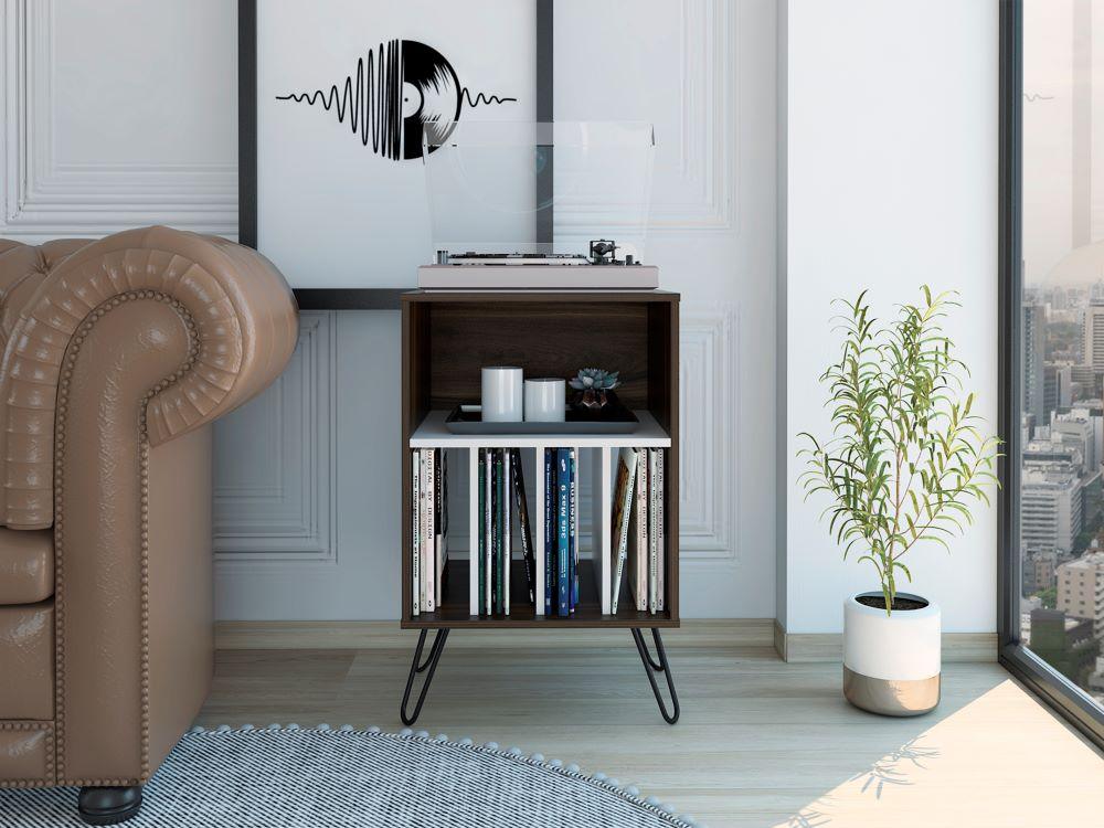 Mueble Auxiliar Vamira Caoba Y Blanco