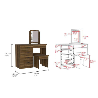 Mueble Tocador Okria Cobre Y Wengue