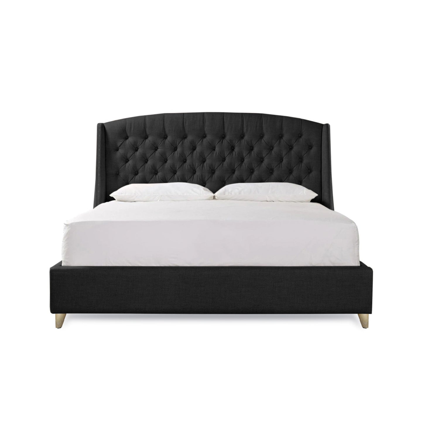 Base Cama Con Espaldar Sencillo Italia Negro