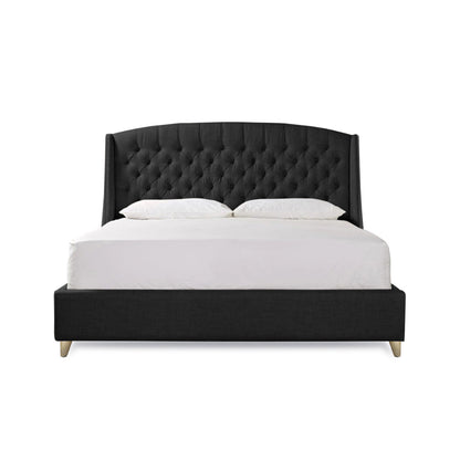 Base Cama Con Espaldar Semidoble Italia Negro