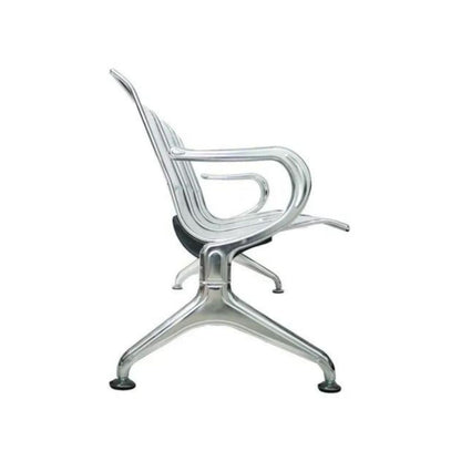 Silla Tandem 4 Puesto Cromado Verde