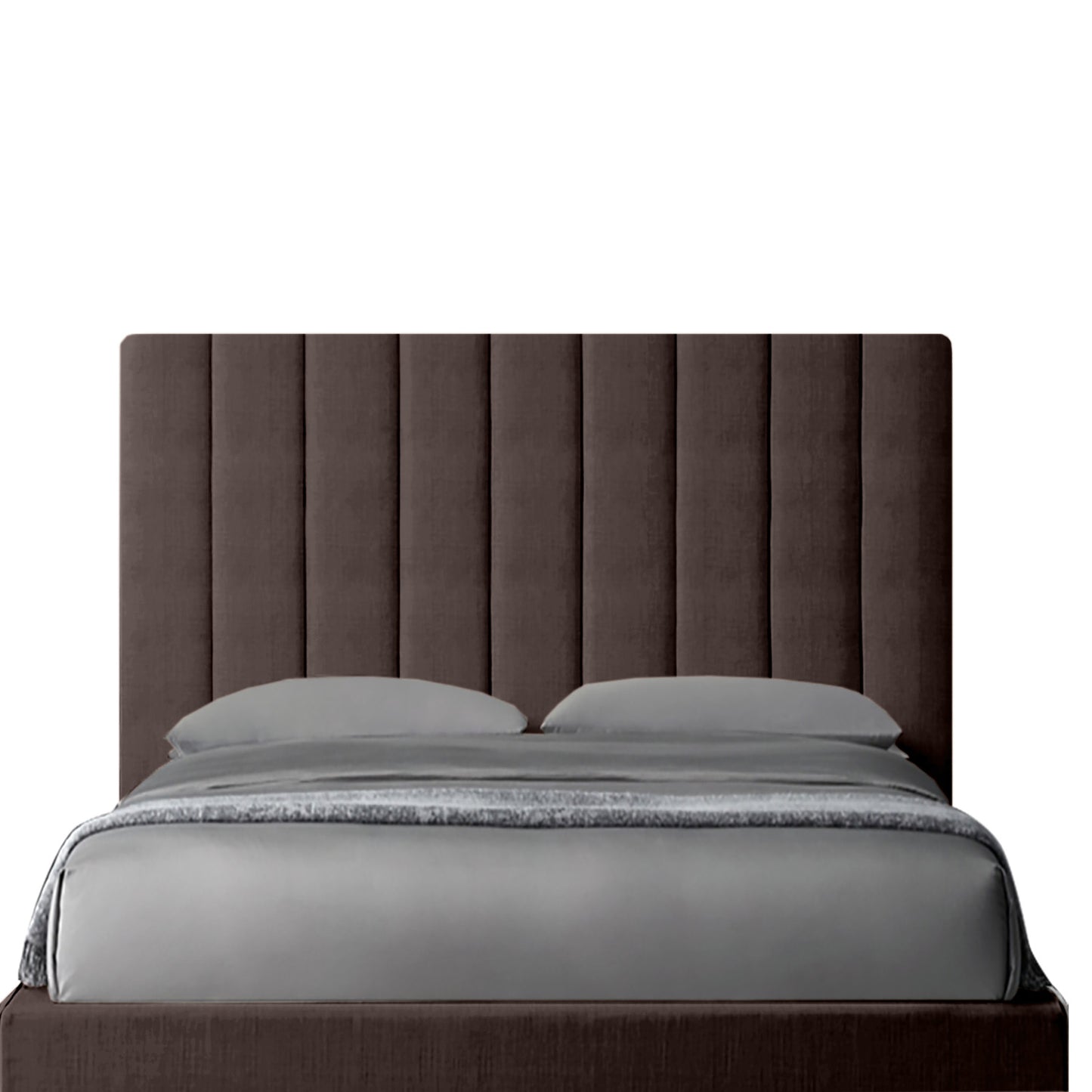 Base Cama con Espaldar + Colchon Doble Natura  cafe