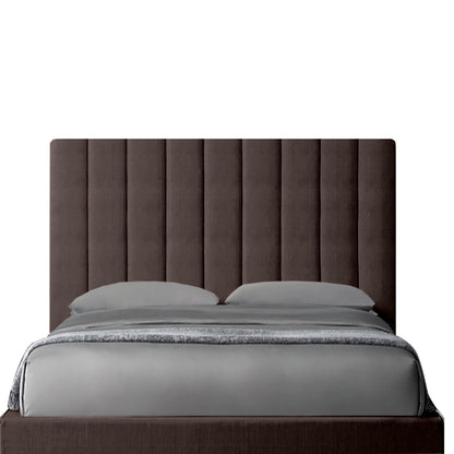 Base Cama con Espaldar + Colchon Doble Natura  cafe