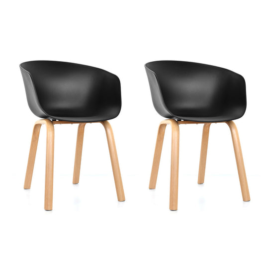 Set x2 Silla Natura Negro