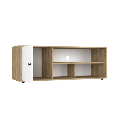 Mesa Para Tv Sovari Macadamia Y Blanco Para Tv De 55"