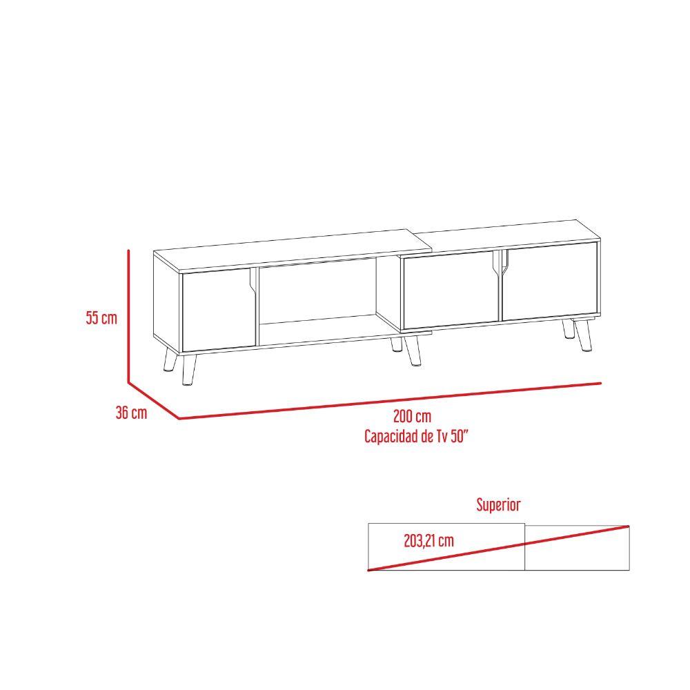Mesa Para Tv Ornari Wengue Para Tv De 50"