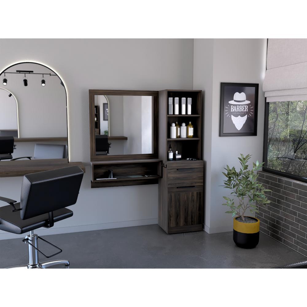 Mueble Tocador O Barberia Mentow Nogal