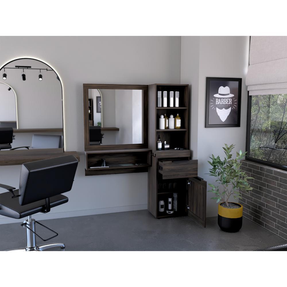 Mueble Tocador O Barberia Mentow Nogal