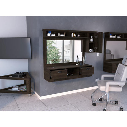 Tocador O Mueble Barberia Wotz  Nogal