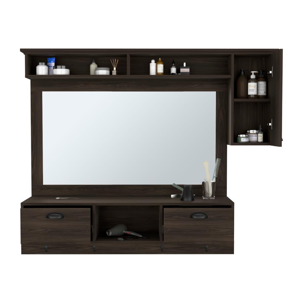 Tocador O Mueble Barberia Wotz  Nogal
