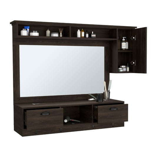 Tocador O Mueble Barberia Wotz  Nogal