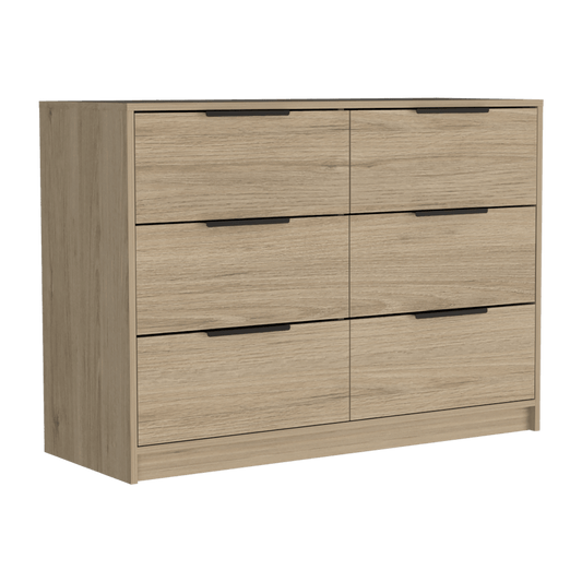 Comoda 4 Cajones Okria  Rovere + Blanco