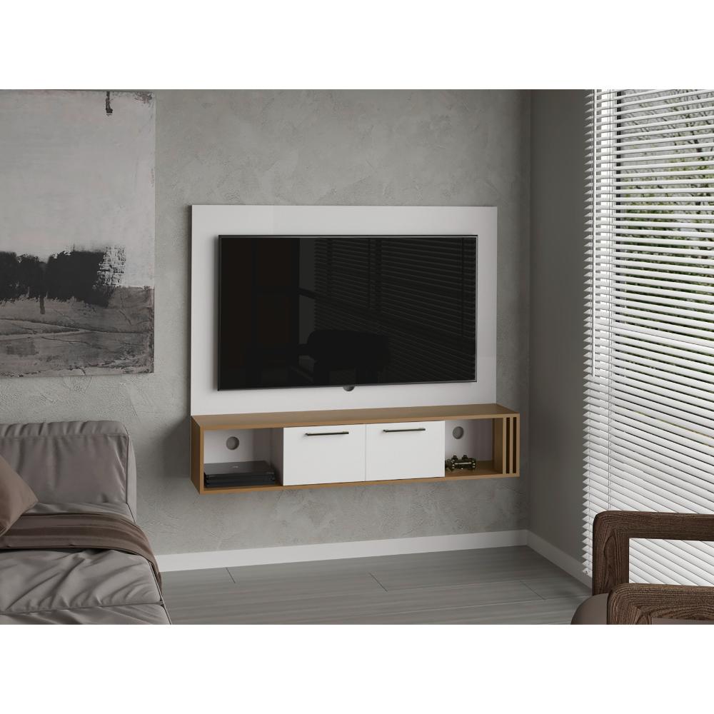 Panel De Tv Valance, Blanco Y Fresno Eu Para Tv Hasta 60''