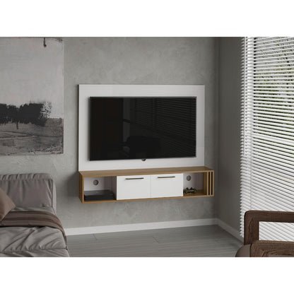Panel De Tv Valance, Blanco Y Fresno Eu Para Tv Hasta 60''