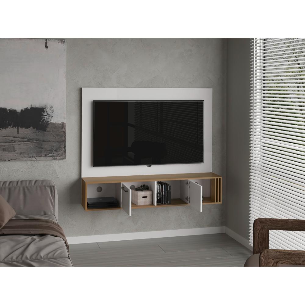Panel De Tv Valance, Blanco Y Fresno Eu Para Tv Hasta 60''