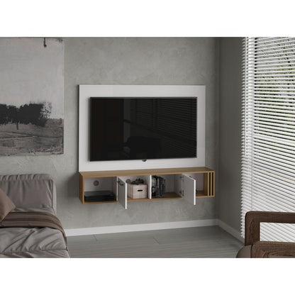 Panel De Tv Valance, Blanco Y Fresno Eu Para Tv Hasta 60''