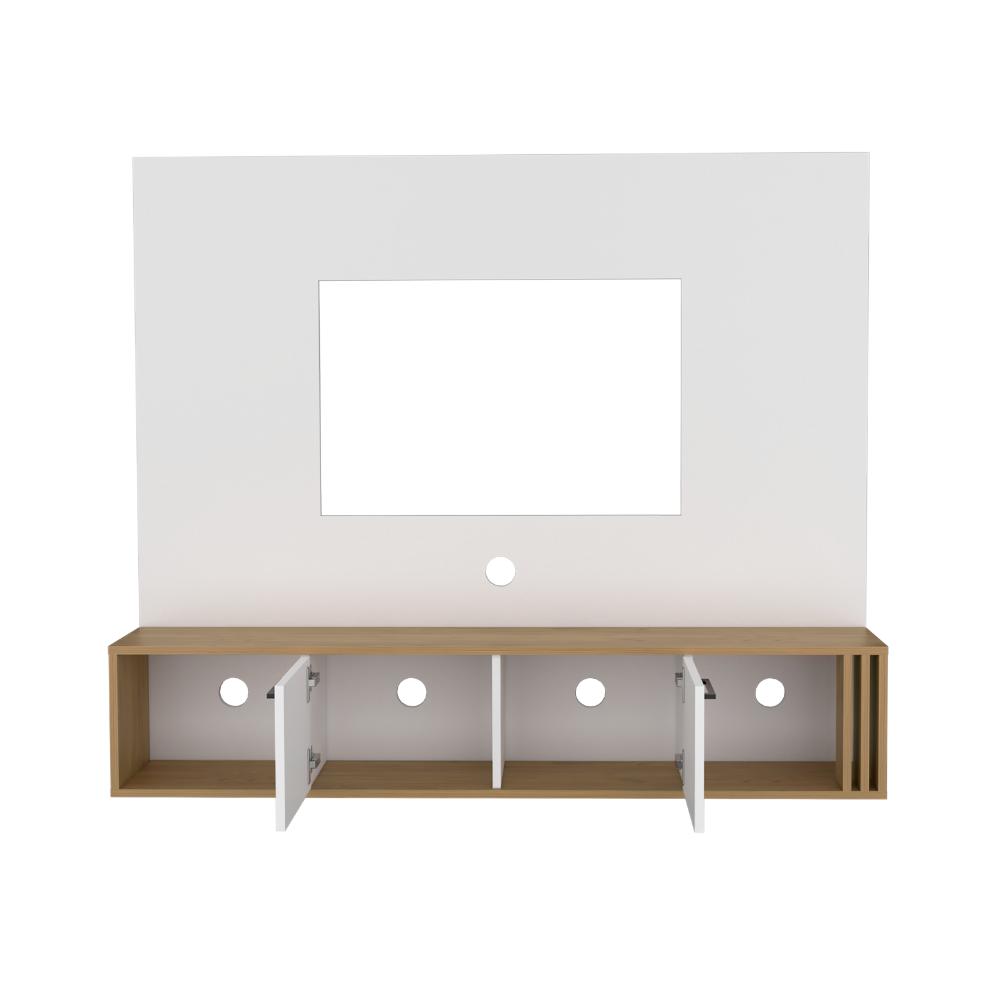 Panel De Tv Valance, Blanco Y Fresno Eu Para Tv Hasta 60''