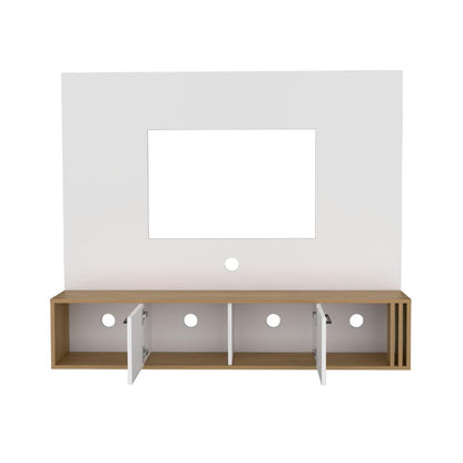 Panel De Tv Valance, Blanco Y Fresno Eu Para Tv Hasta 60''