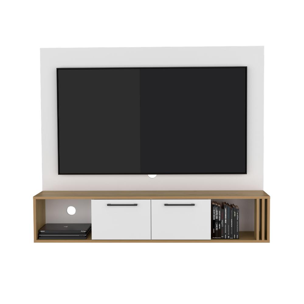 Panel De Tv Valance, Blanco Y Fresno Eu Para Tv Hasta 60''