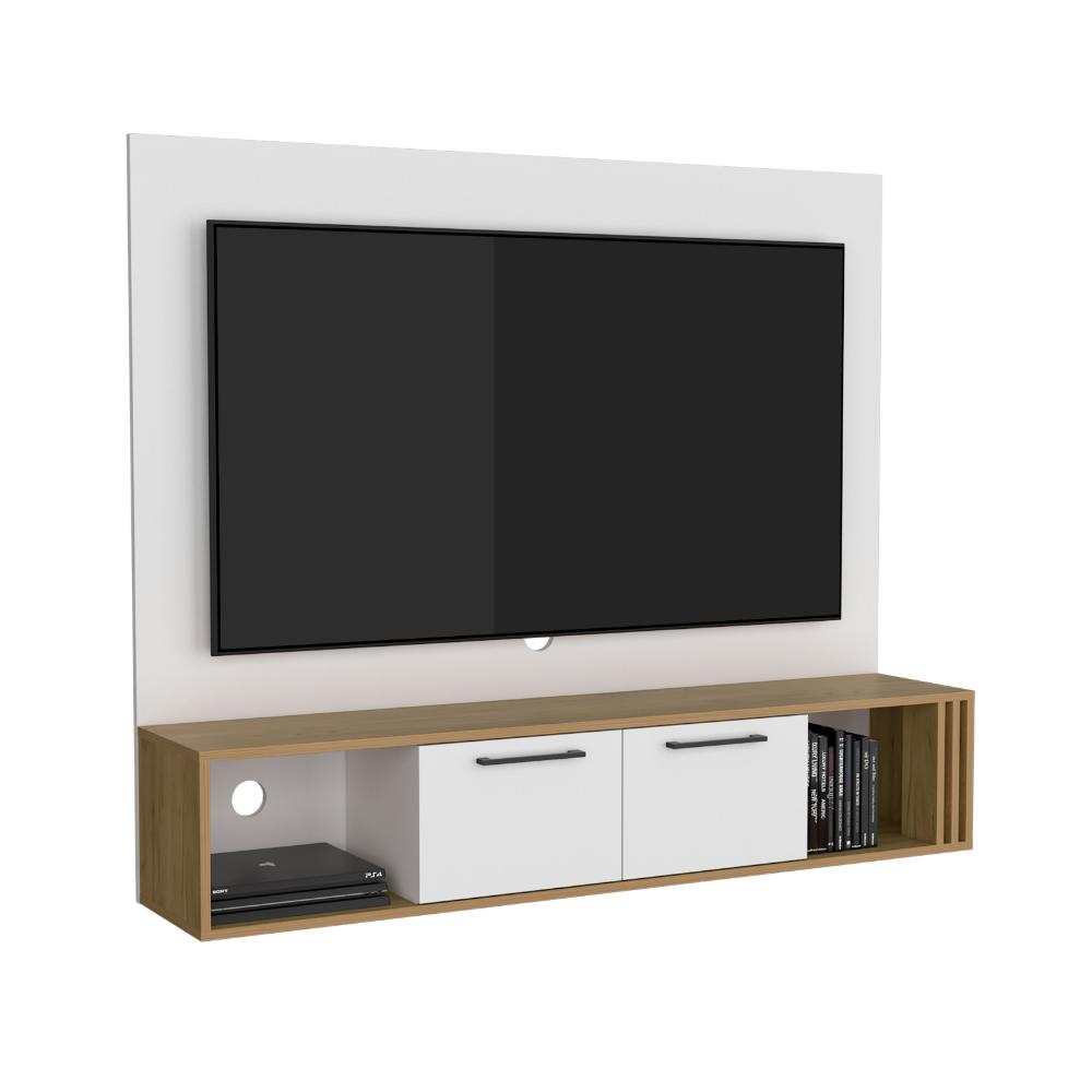 Panel De Tv Valance, Blanco Y Fresno Eu Para Tv Hasta 60''