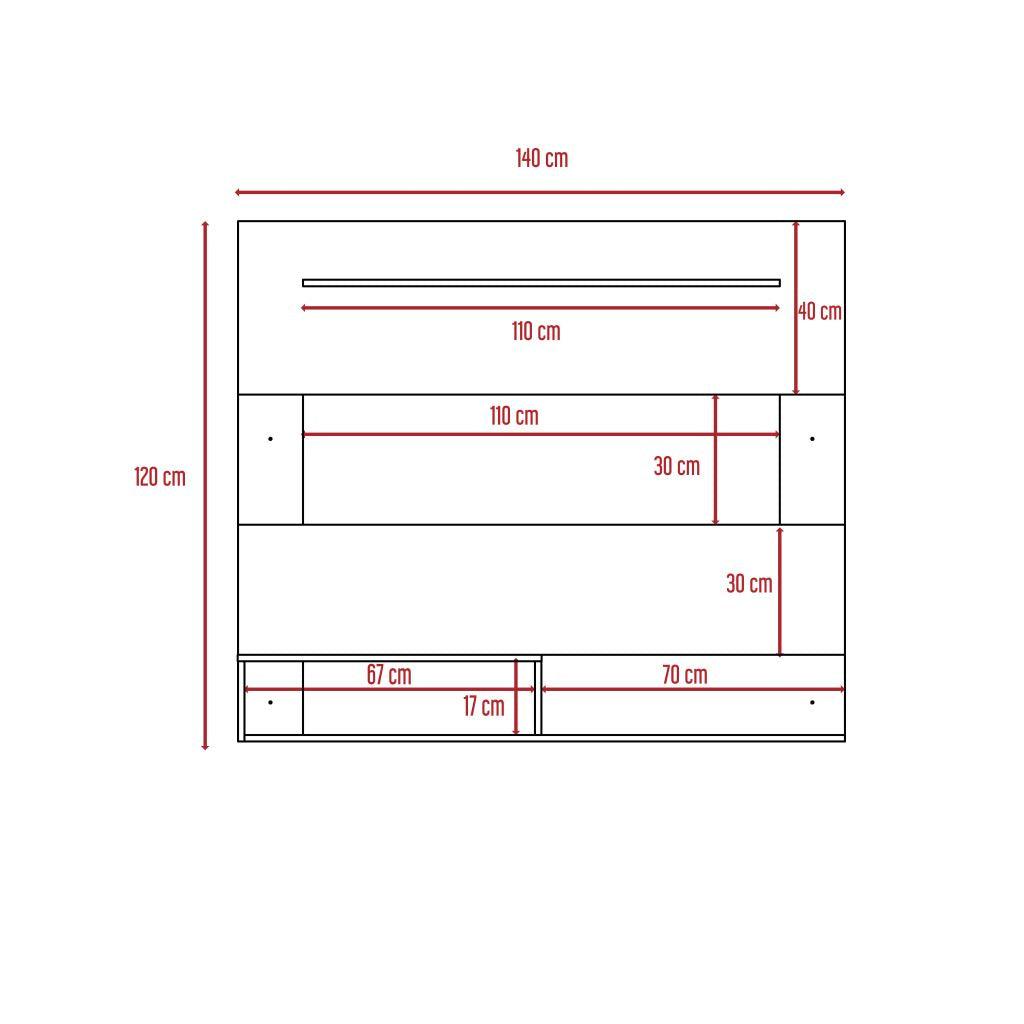 Panel de TV Hambury color Caoba para Sala.