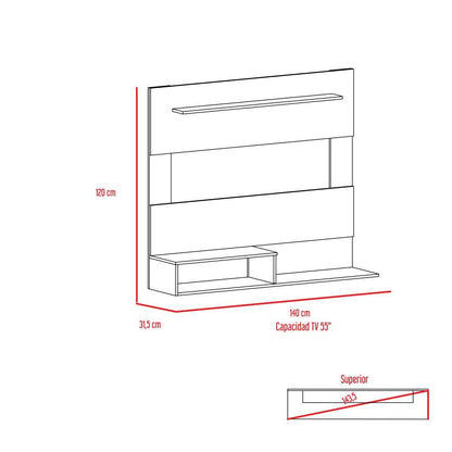 Panel de TV Hambury color Caoba para Sala.
