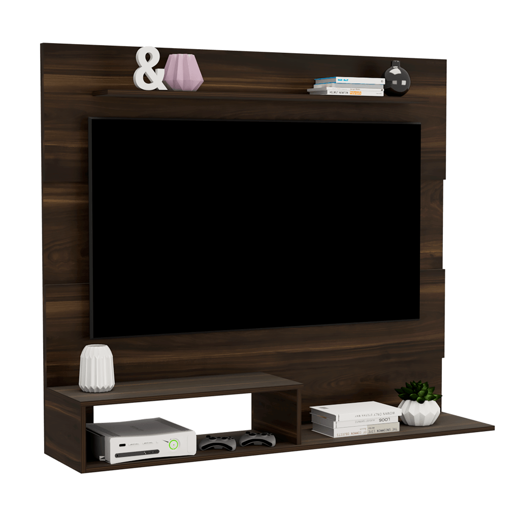 Panel de TV Hambury color Caoba para Sala.