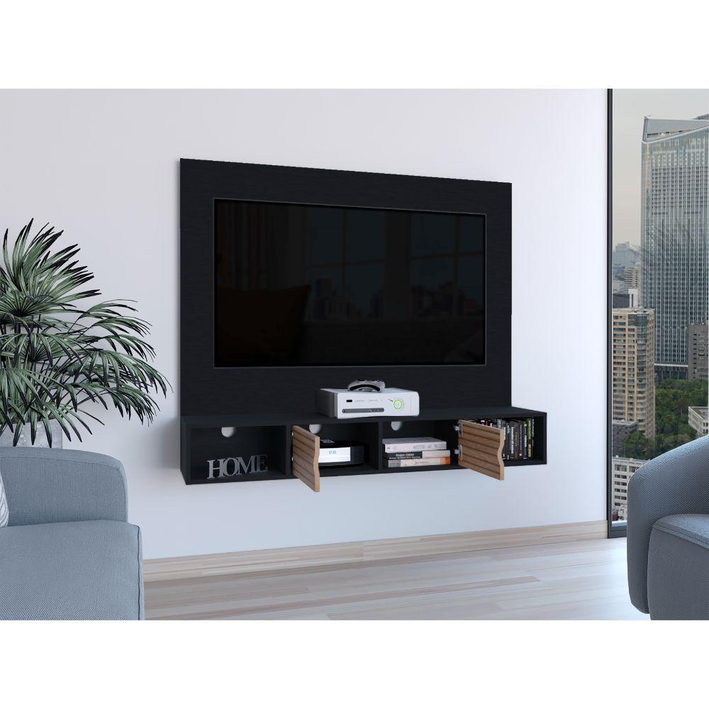 Panel De Tv Montpellier Wengue Y Lenno Para Tv De  60"