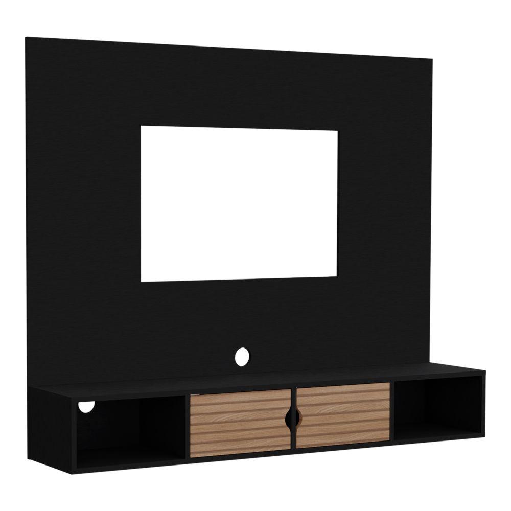 Panel De Tv Montpellier Wengue Y Lenno Para Tv De  60"