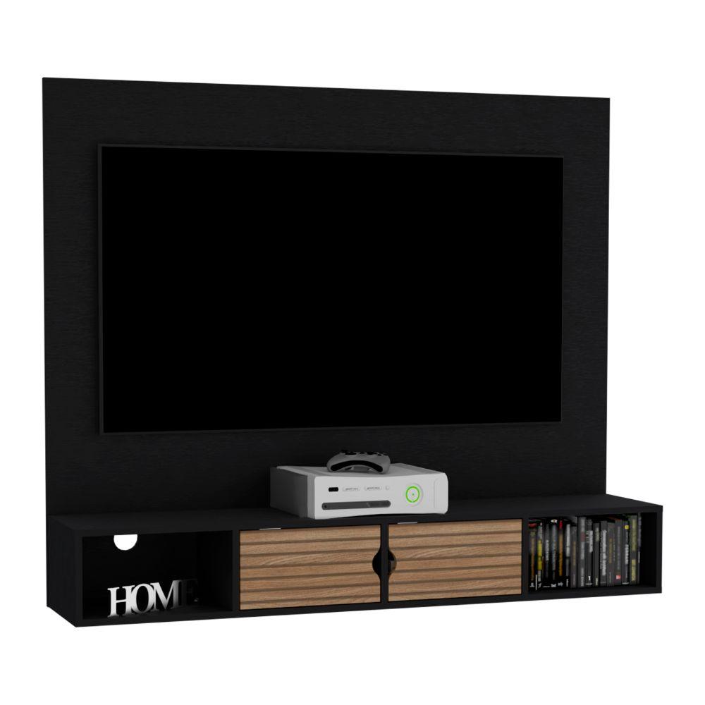 Panel De Tv Montpellier Wengue Y Lenno Para Tv De  60"