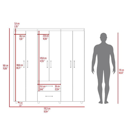 Closet Quenari 180  Nacar Blanco