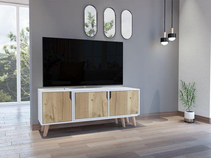 Mesa Para Tv Ornari Blanco Y Duna Para Televisor De 50 Pulgadas