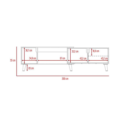 Mesa Para Tv Ornari Blanco Y Duna Para Televisor De 50 Pulgadas