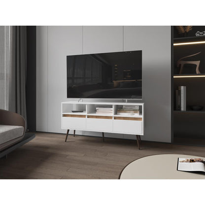 Mesa Para Tv Itami Blanco Y Fresno Eu, Para Tv  50"