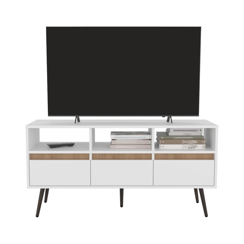 Mesa Para Tv Itami Blanco Y Fresno Eu, Para Tv  50"
