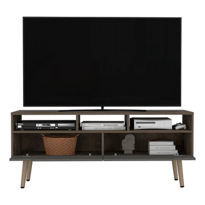 Mesa Para Tv Coruna Nogal Y Plomo Para Tv De 60"