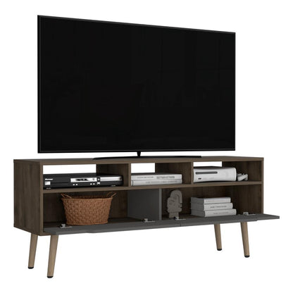 Mesa Para Tv Coruna Nogal Y Plomo Para Tv De 60"