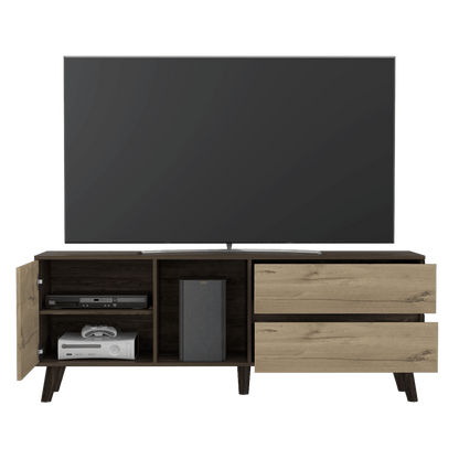 Mesa Para Tv Jureli Chocolate  Duna Para Televisor De 60 Pulgadas