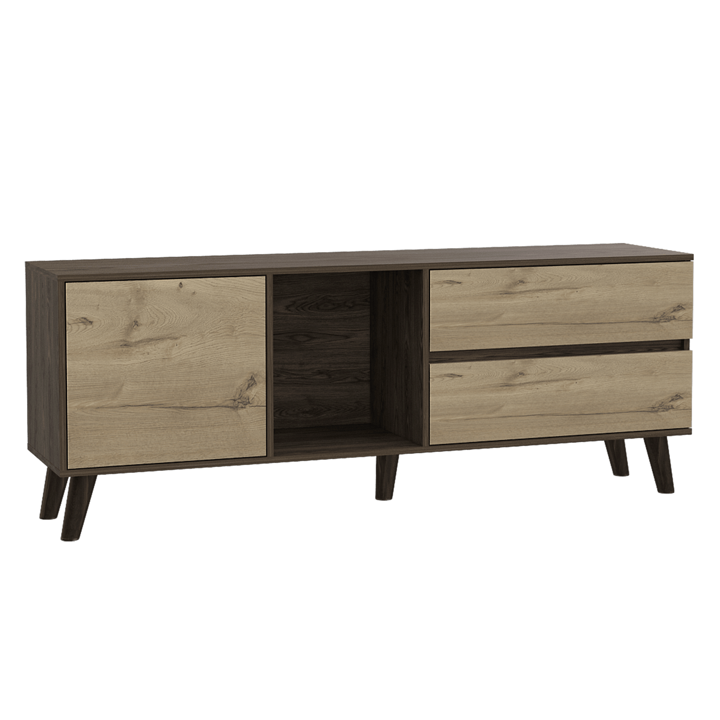 Mesa Para Tv Jureli Chocolate  Duna Para Televisor De 60 Pulgadas