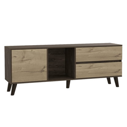 Mesa Para Tv Jureli Chocolate  Duna Para Televisor De 60 Pulgadas