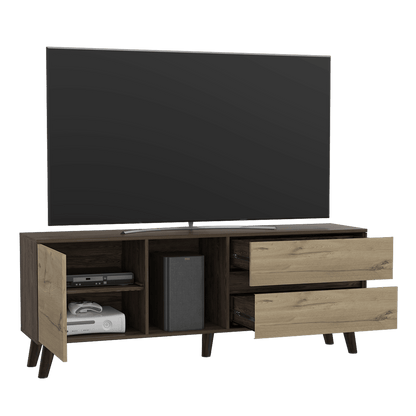 Mesa Para Tv Jureli Chocolate  Duna Para Televisor De 60 Pulgadas